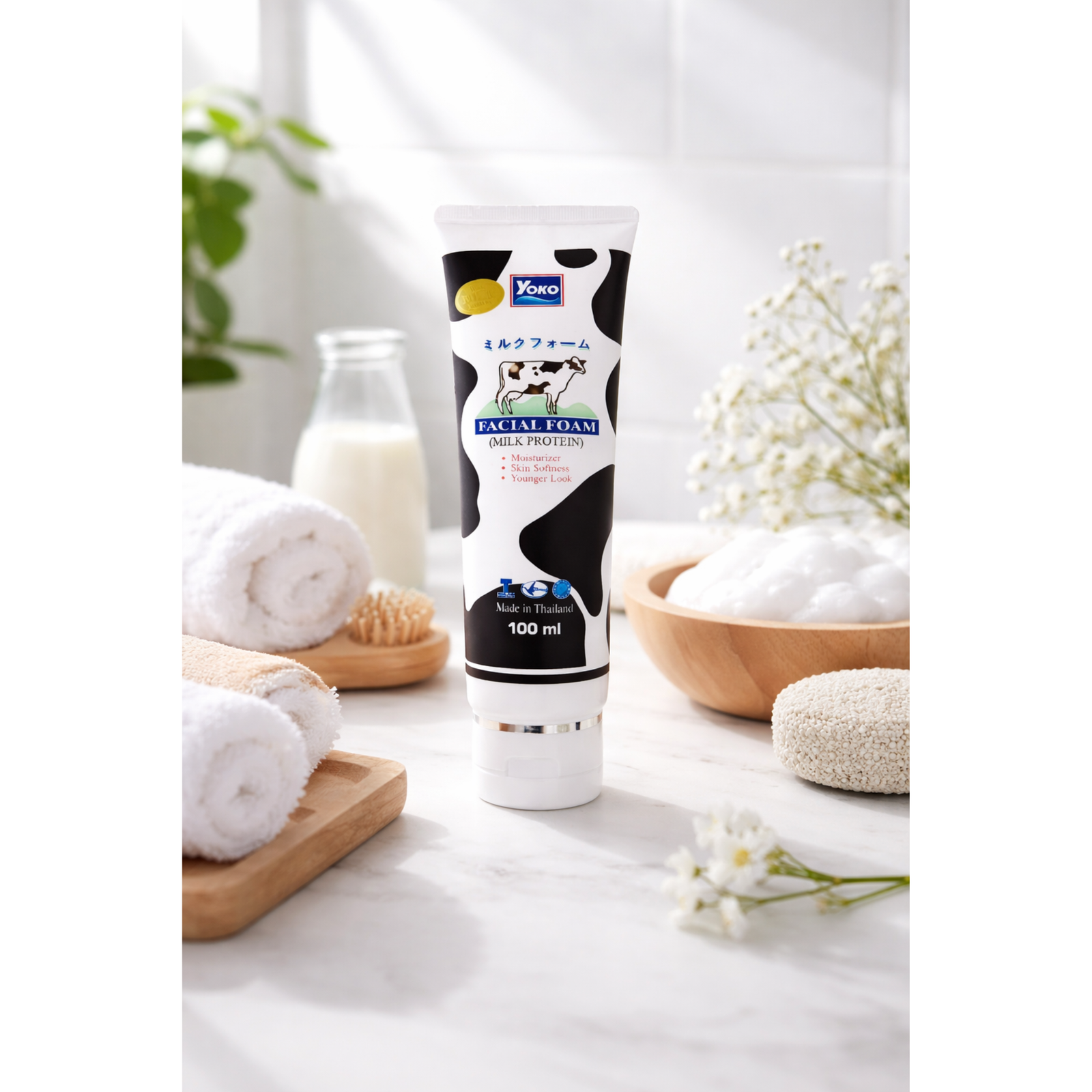 Yoko Whitening Facial Foam with Milk Protein – 100ml | Brightening & Nourishing Face Wash