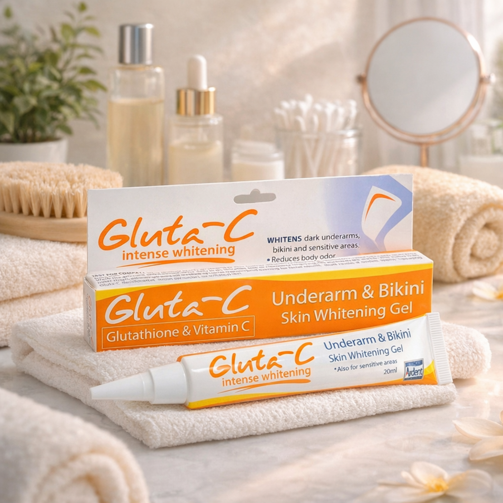 Gluta-C Natural Herbal Brightening Gel for Underarms & Bikini Area – 20ml - Image 2