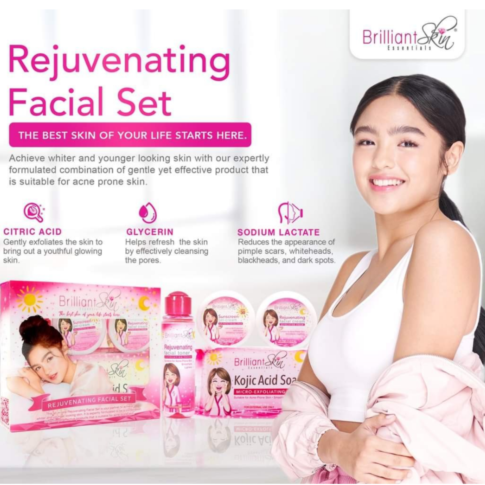 Brilliant skin essential rejuvenating facial set