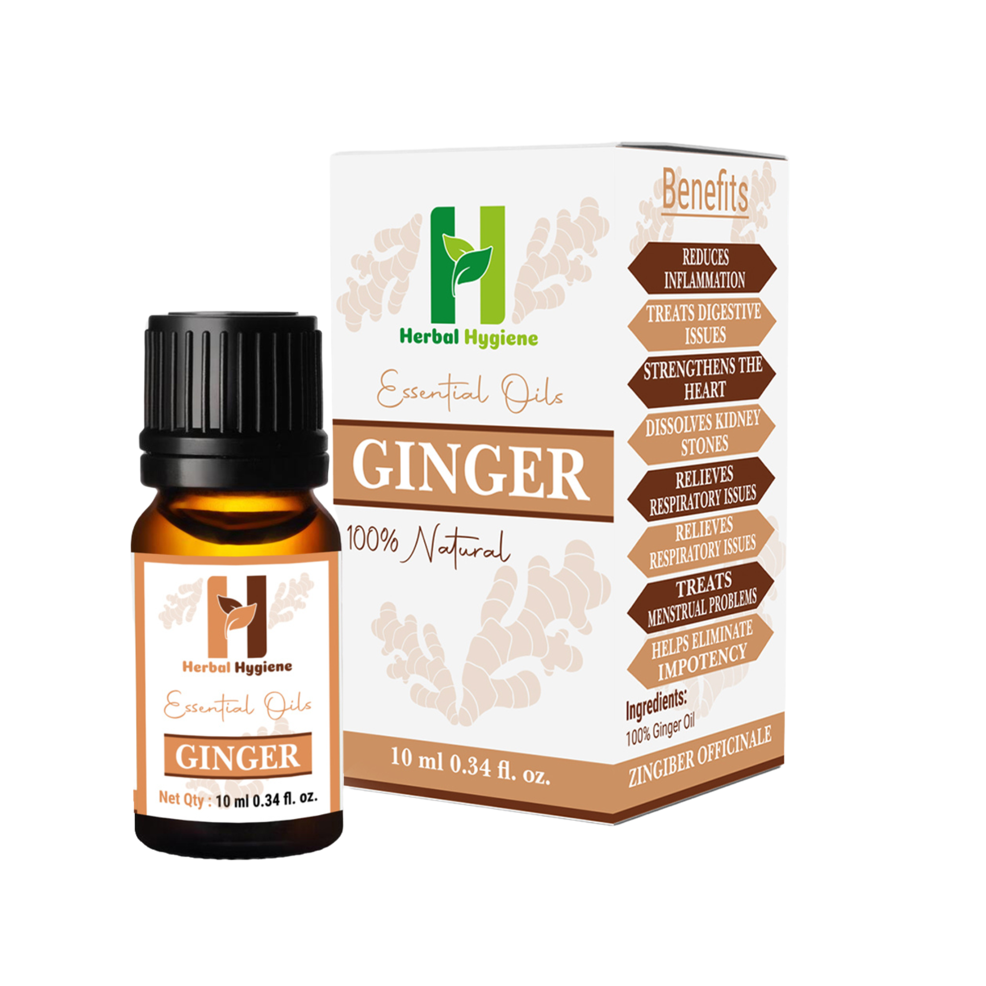 Herbal Hygiene Pure Ginger Essential Oil