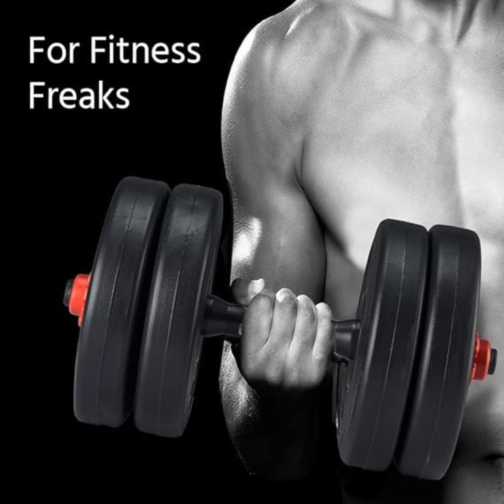 Enhance your home workouts with this 10kg PVC Dumbbell Set.