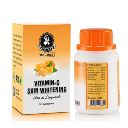 Dr James Vitamin C Skin Whitening Capsules - Powerful Antioxidant Formula for Skin