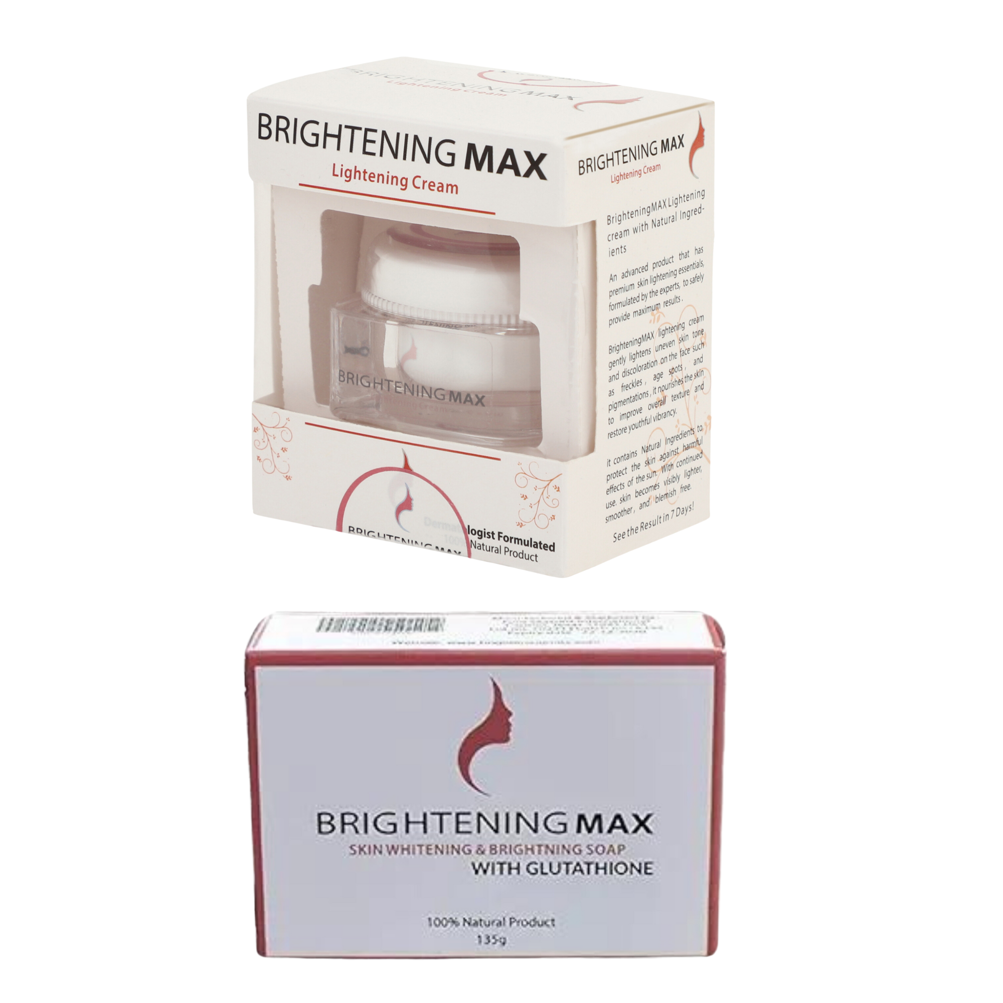 Glutathione Brightening Max Cream & Soap Combo