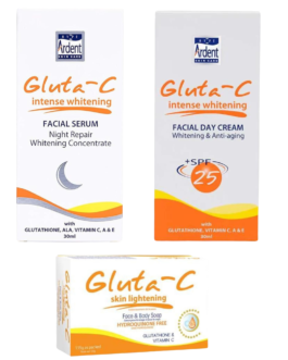 Gluta-C Day Cream & Night Facial Serum Combo 30ml + 3 Gluta-C Skin Lightening Face & Body Soap | Hydrating & Nourishing