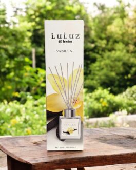 LULUZ Vanilla Fragrance Diffuser - 50ml, Compact Air Freshener for Fresher Home, Office, or Car Spaces