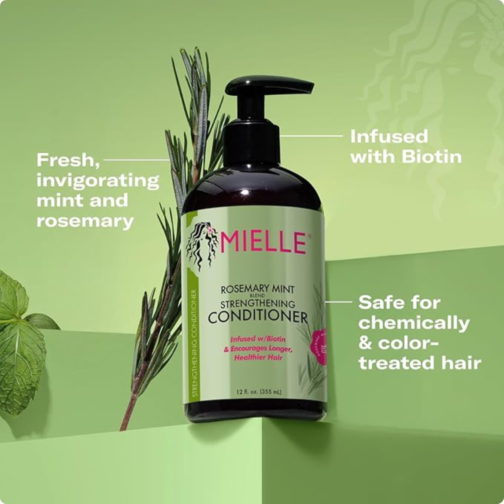 Mielle Organics Complete Rosemary Mint Hair Care Bundle - Strengthening Shampoo (355ml), Conditioner (355ml), Scalp Oil (59ml) & Hair Masque (340g) - Image 4