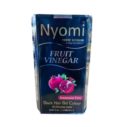 Nyomi Fruit Vinegar Black Hair Gel Dye | Ammonia Free Herbal Hair Color | Natural Extract – 1000ml
