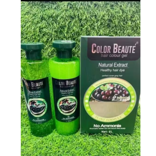 COLOR BEAUTE Hair Color Gel | Herbal Hair Dye with Natural Extracts | Ammonia Free | 1000ml - Image 3