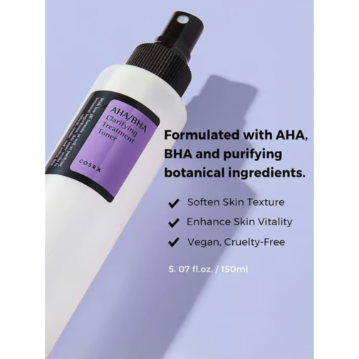 COSRX AHA BHA Clarifying Treatment Toner for Face – 150ml | Exfoliating Facial Toner for Smooth Skin