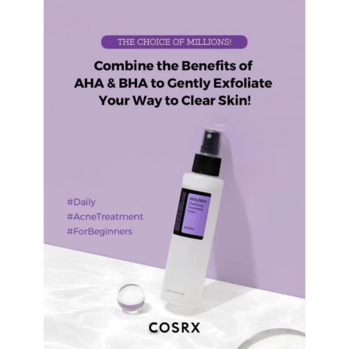 COSRX AHA BHA Clarifying Treatment Toner for Face – 150ml | Exfoliating Facial Toner for Smooth Skin