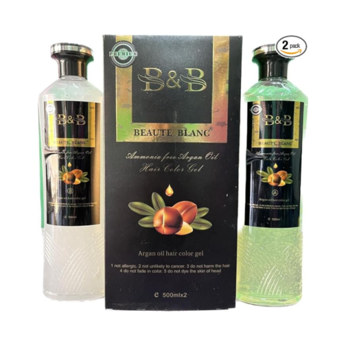 BEAUTE BLANC Argan Oil Hair Colour Gel | Natural Extract Hair Dye | Ammonia Free | 1000ml