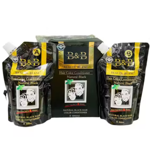 BEAUTE BLANC BB Hair Color Conditioner | Natural Black Hair Dye | Ammonia Free – 1000ml - Image 3