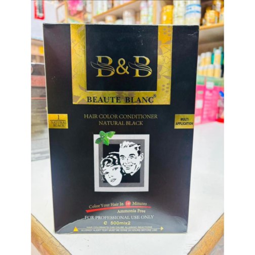 BEAUTE BLANC BB Hair Color Conditioner | Natural Black Hair Dye | Ammonia Free – 1000ml