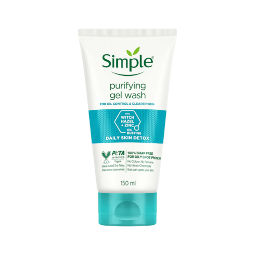 Simple Purifying Gel Wash 150ml | Refreshing Face Cleanser for Oily and Combination Skin
