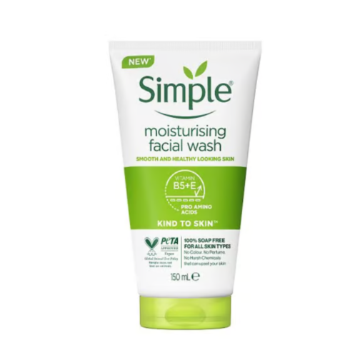 Simple Kind To Skin Moisturising Facial Wash 150ml | Gentle Face Cleanser for Daily Use
