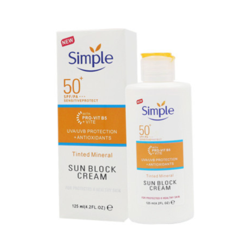 Simple Facial Sunscreen Sensitive Protect Sun Block SPF50+PA+++ 125ml