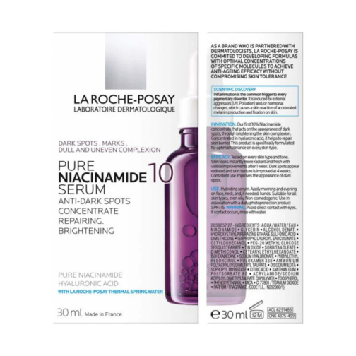 La Roche-Posay Pure Niacinamide Serum 10% 30ml | Face Serum for Skin Balance