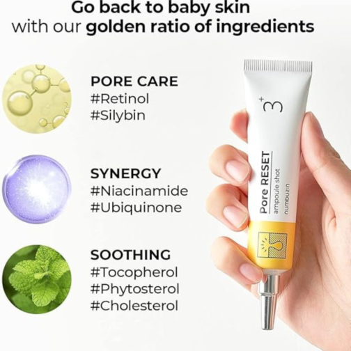 Numbuzin No.3 Pore Reset Ampoule Shot – 25ml | Face Serum for Pore Care & Skin Balance