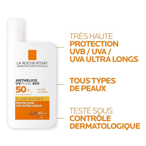 La Roche-Posay Anthelios Uvmune 400 Invisible Fluid Sunscreen SPF50 50ml - Image 3