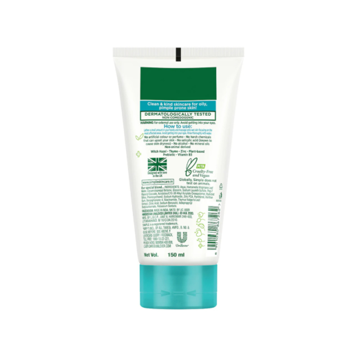 Simple Purifying Gel Wash 150ml | Refreshing Face Cleanser for Oily and Combination Skin - Image 2