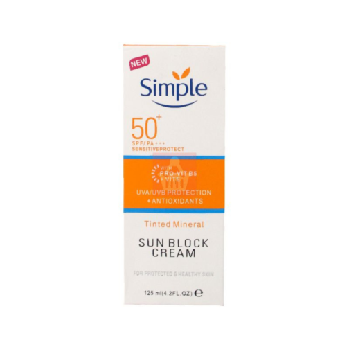 Simple Facial Sunscreen Sensitive Protect Sun Block SPF50+PA+++ 125ml - Image 2