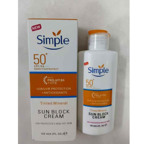 Simple Facial Sunscreen Sensitive Protect Sun Block SPF50+PA+++ 125ml - Image 3