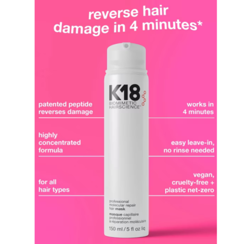K18 Leave-In Molecular Repair Hair Mask –Hair Treatment for Damaged & Dry Hair-150ml - Image 3