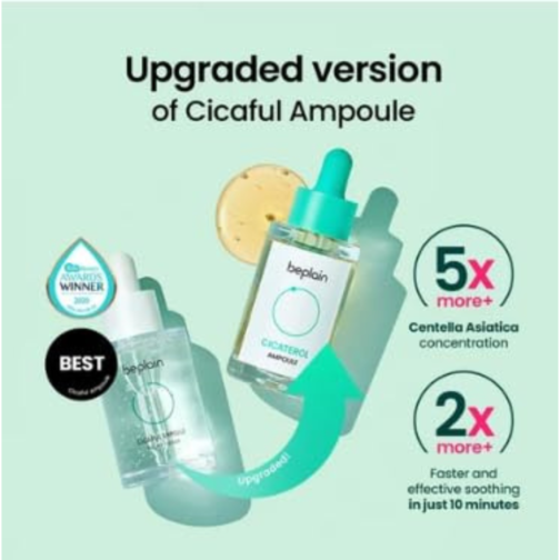 Beplain Cicaterol Ampoule Face Serum 30ml, Korean Skincare Serum with Centella Asiatica - Image 4