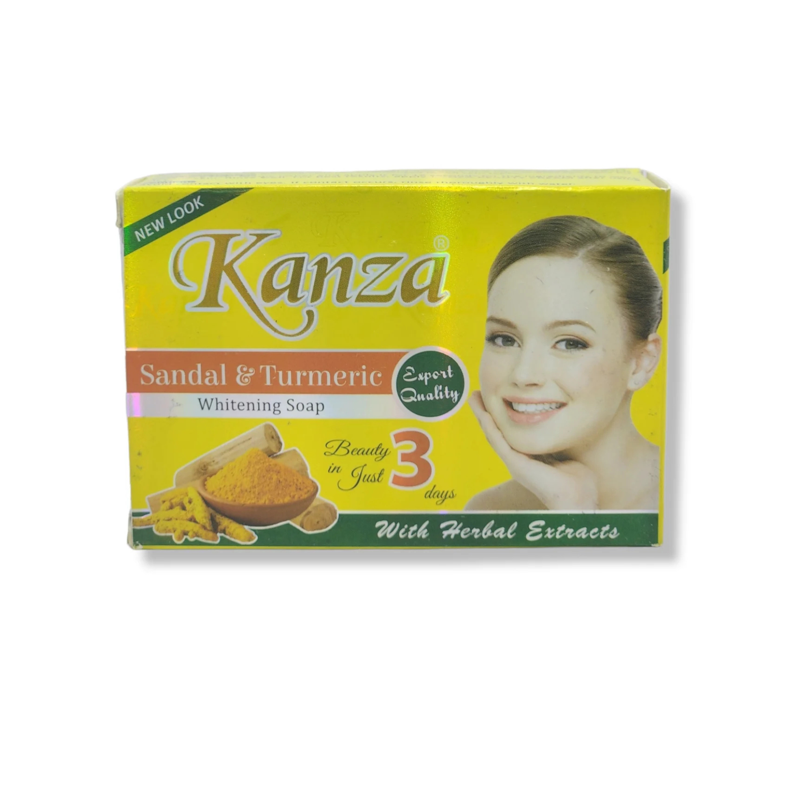 Kanza Sandal & Turmeric Soap 100g | Herbal Bathing Soap with Sandalwood & Turmeric Extracts