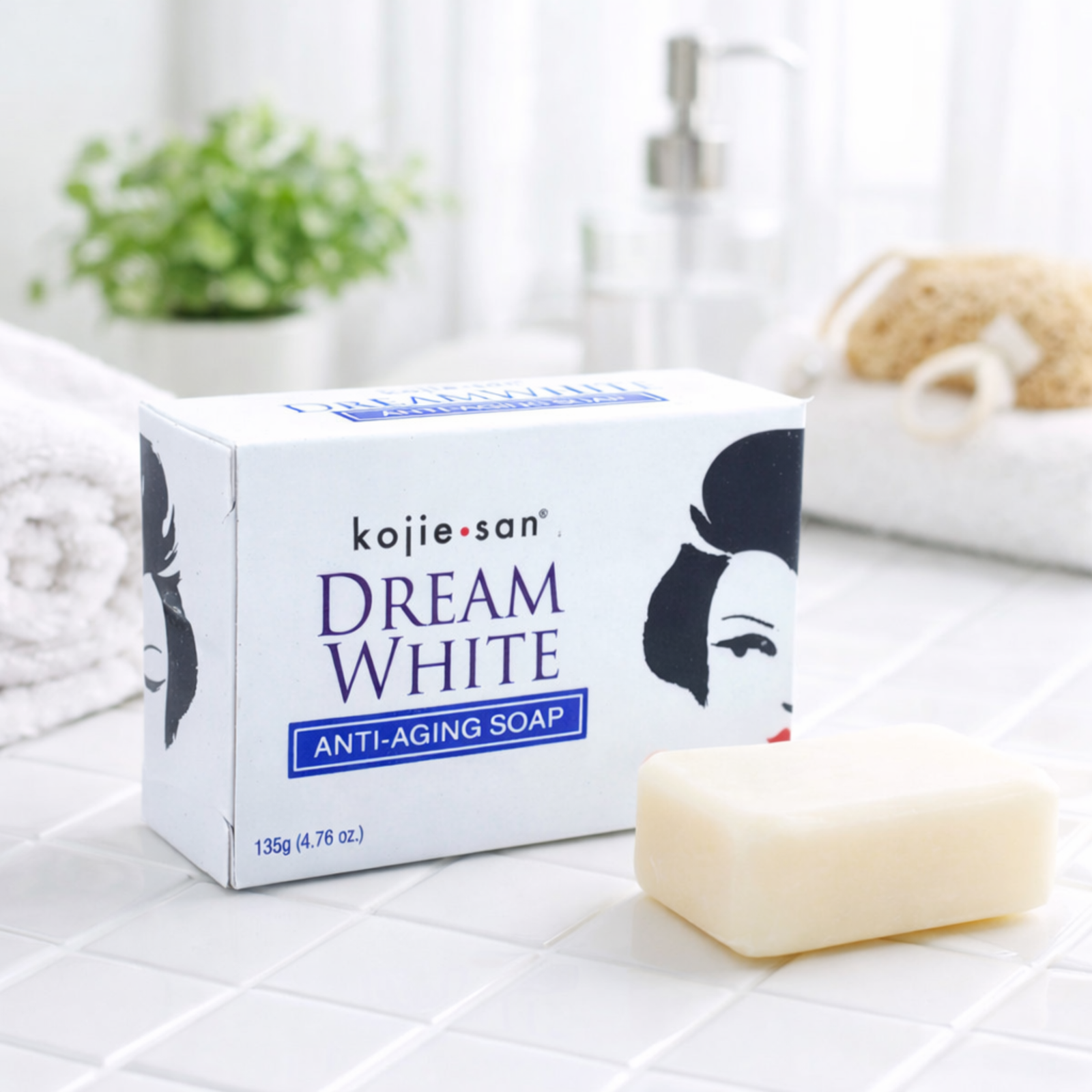 Kojie San Dream White Anti-Aging Soap 135g | Daily Cleansing Bar for Skin Care