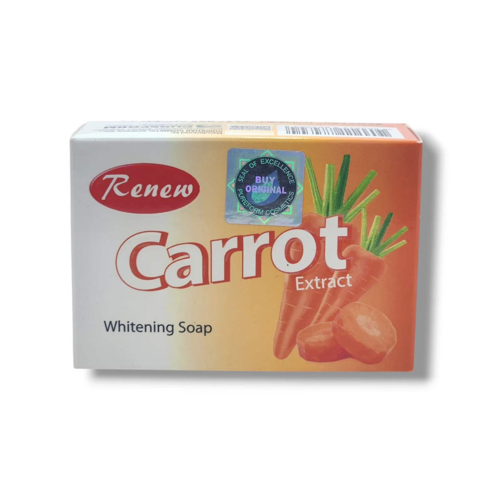 Renew Carrot Extract Whitening Soap 135g | Vitamin A Rich Daily Bath Soap