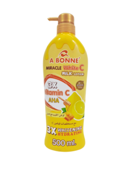 A Bonne Miracle White C Milk Body Lotion with Vitamin C & AHA, Hydrating Care, 500 ml