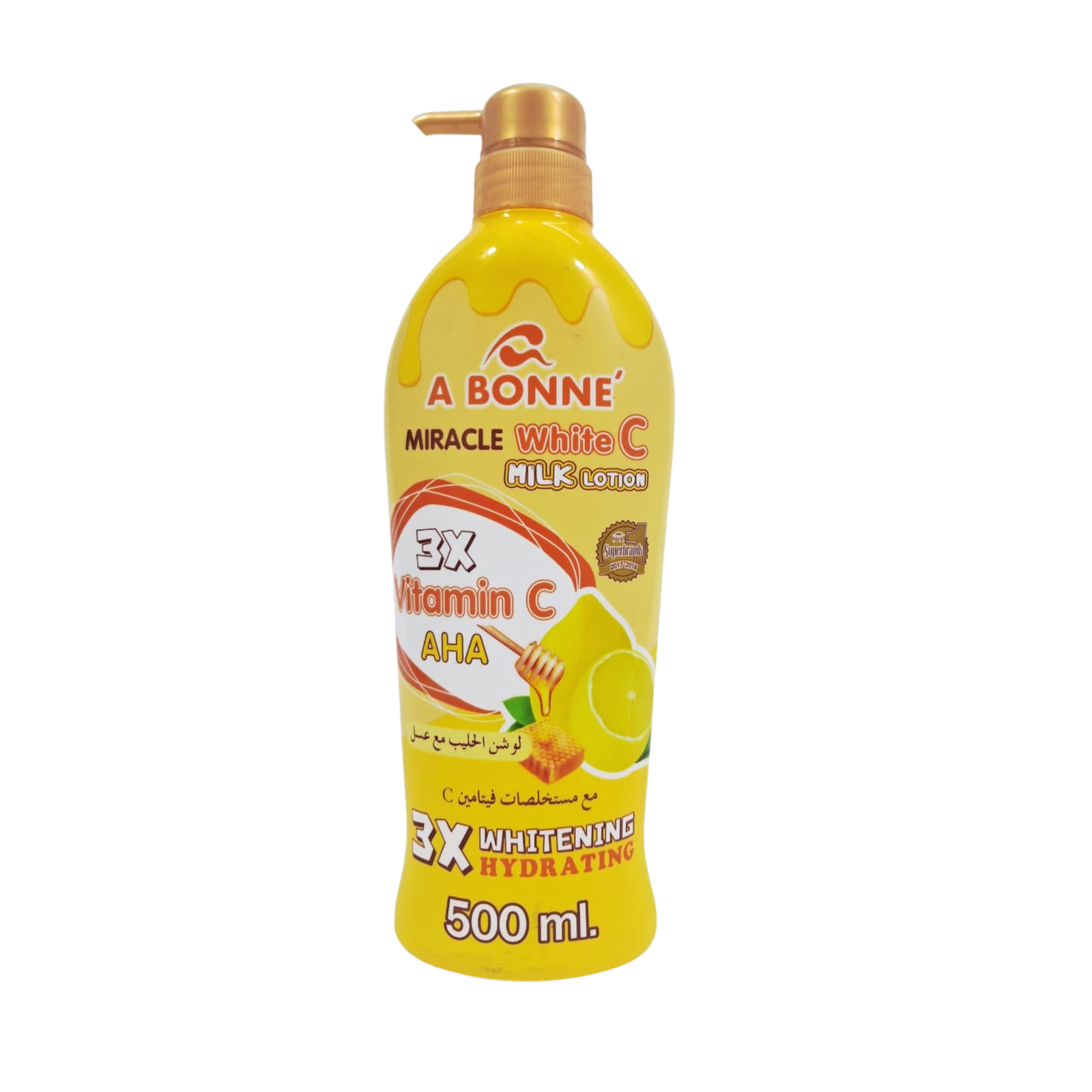 A Bonne Miracle White C Milk Lotion – Vitamin C & AHA Body Moisturizer, 500 ml