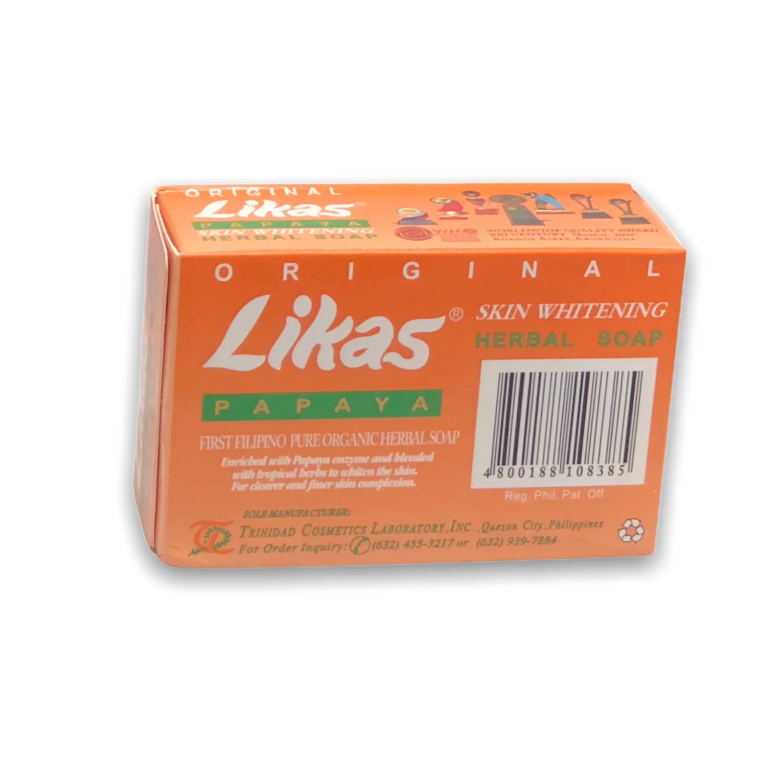 Likas Papaya Herbal Bath Soap 135g | Papaya Extract Soap for Face & Body