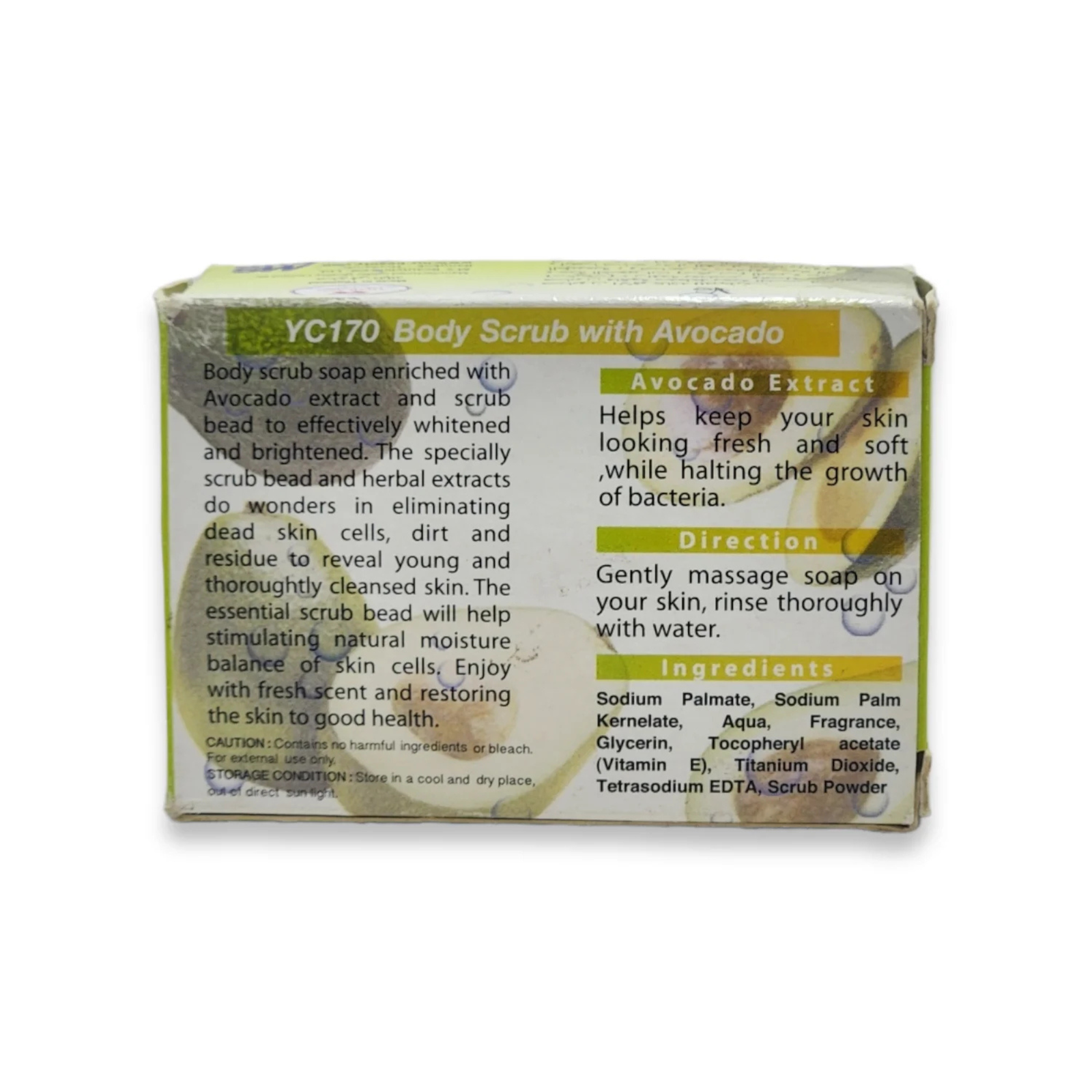 YC Avocado Body Scrub Soap 100g