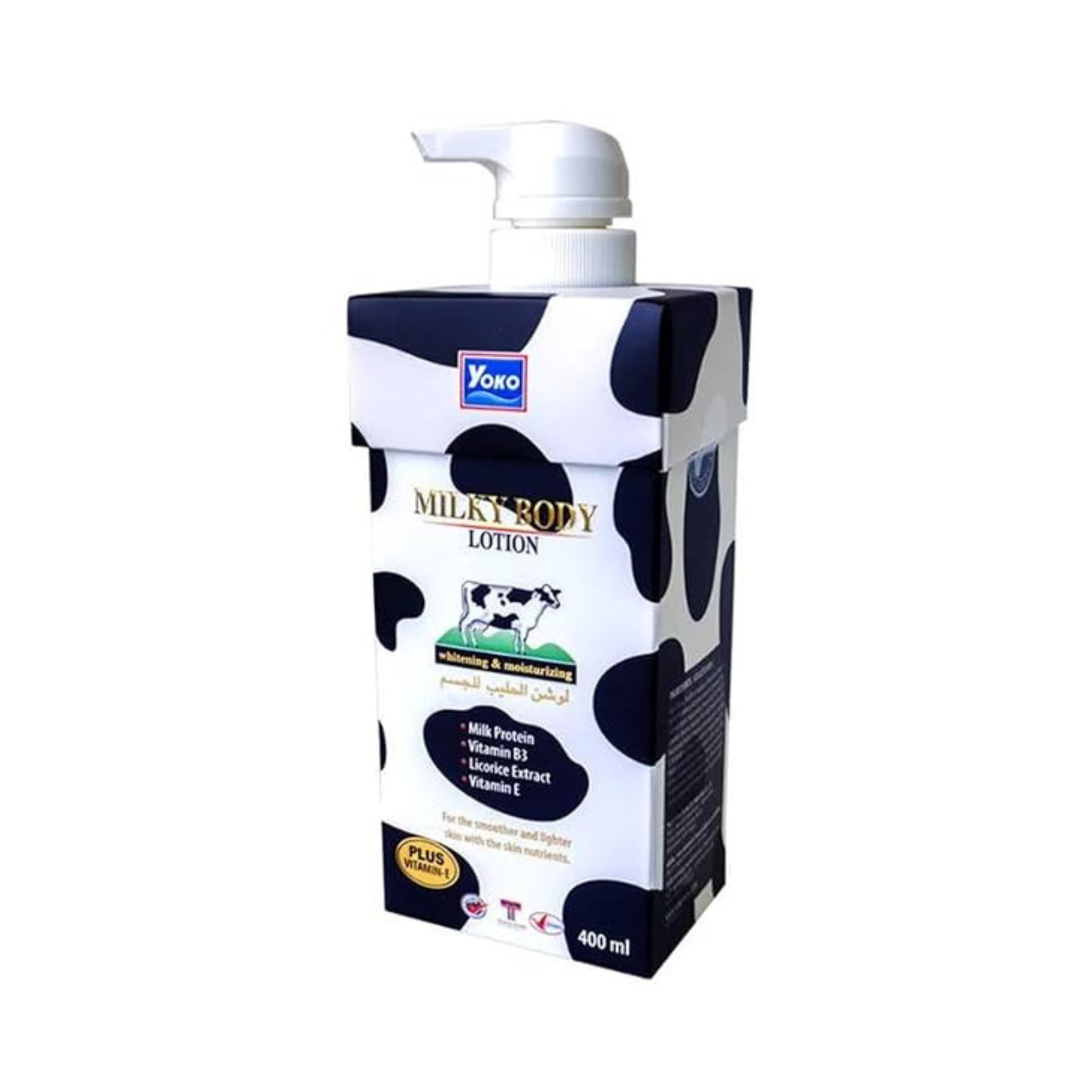 Yoko Milky Body Lotion 400ml | Milk Protein, Vitamin B3, Licorice Extract & Vitamin E