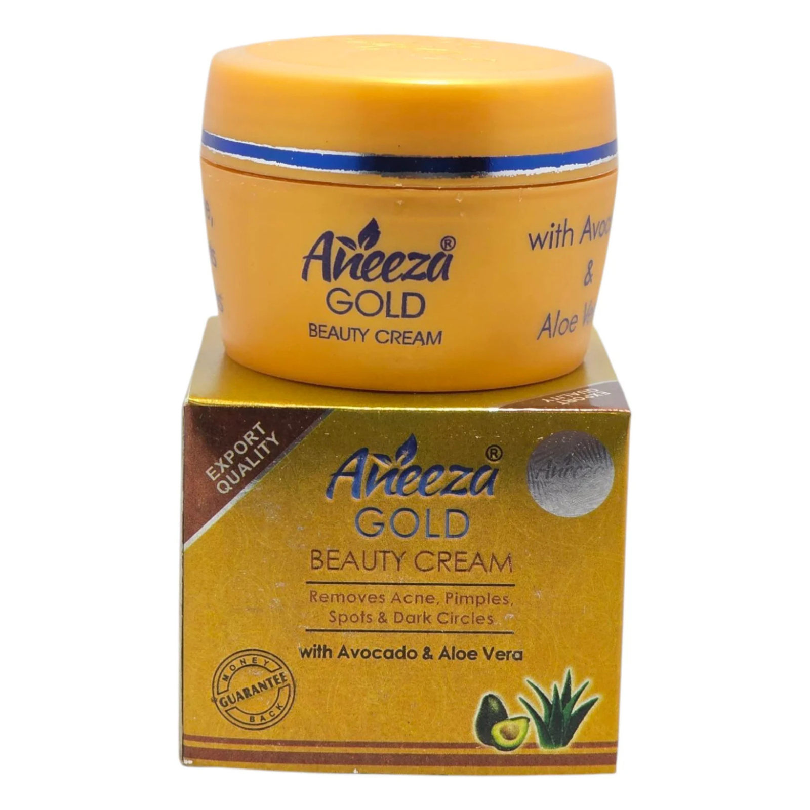 Aneeza Gold Beauty Cream with Avocado & Aloe Vera | Daily Skin Care Cream 30g