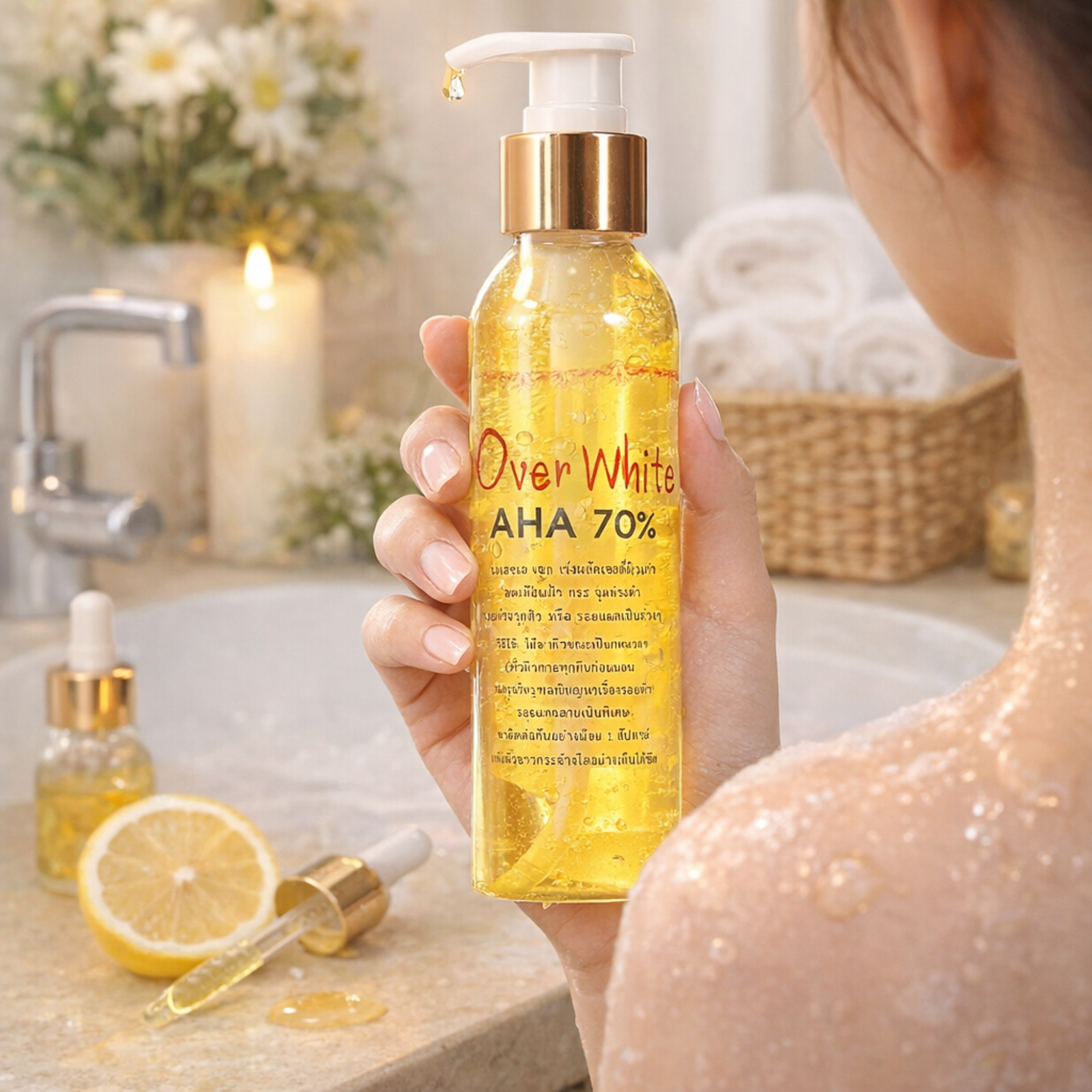 Over White AHA 70% Body Serum – Exfoliating Body Care