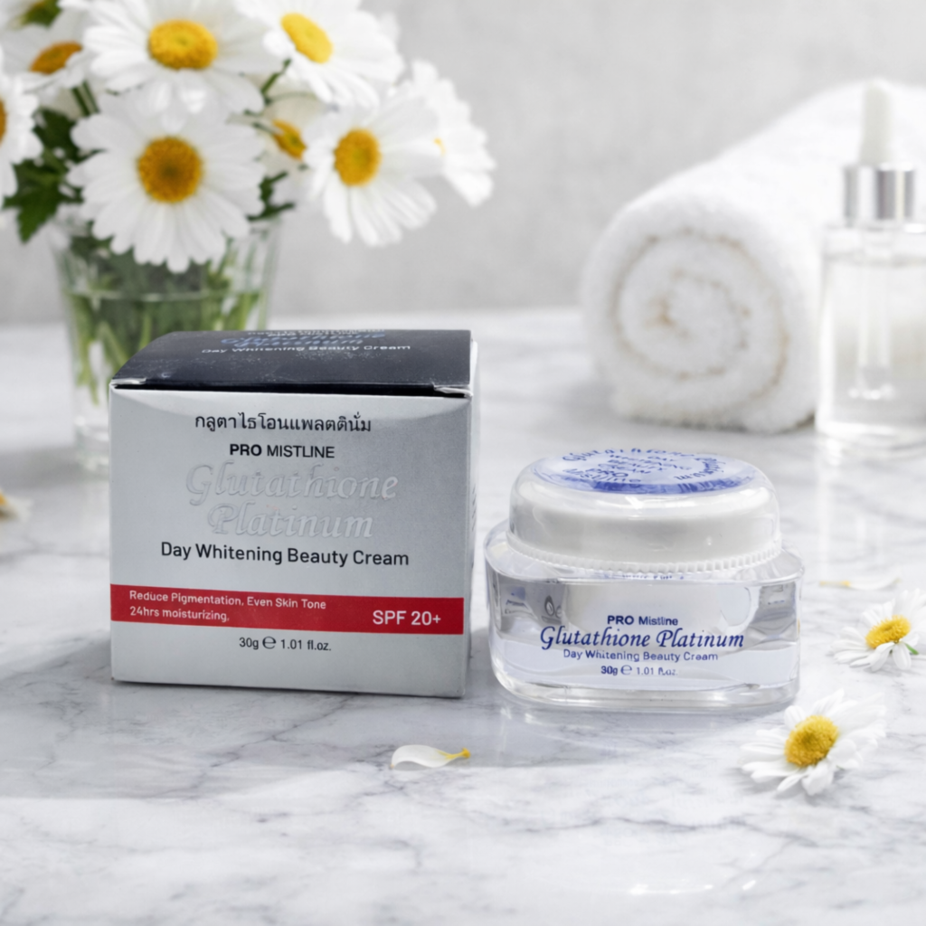 Mistline Glutathione Platinum Day Whitening Cream SPF 20+ | Daily Face  Moisturizer 30g