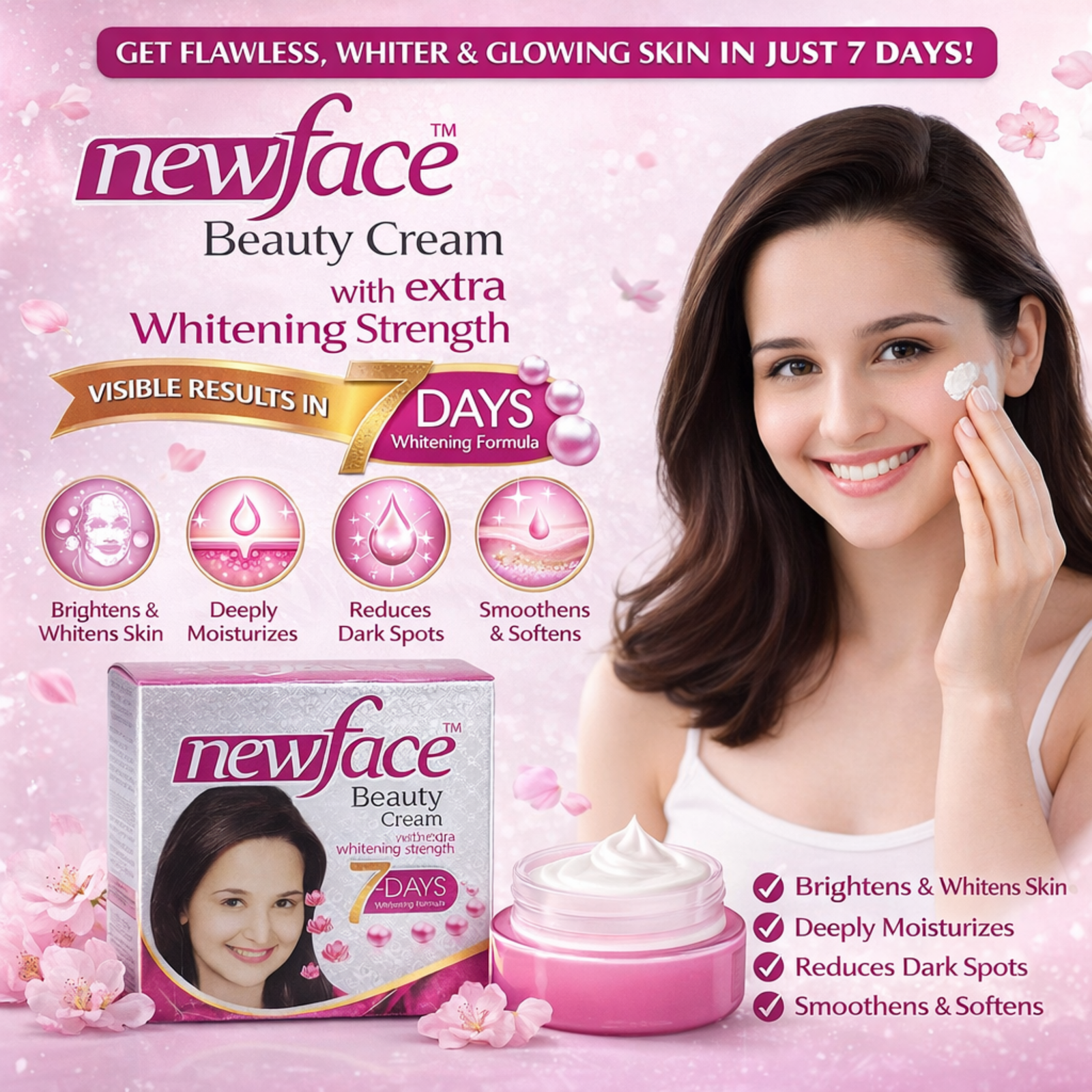 Newface Beauty Cream 20g | Extra Strength Formula for Regular Skincare