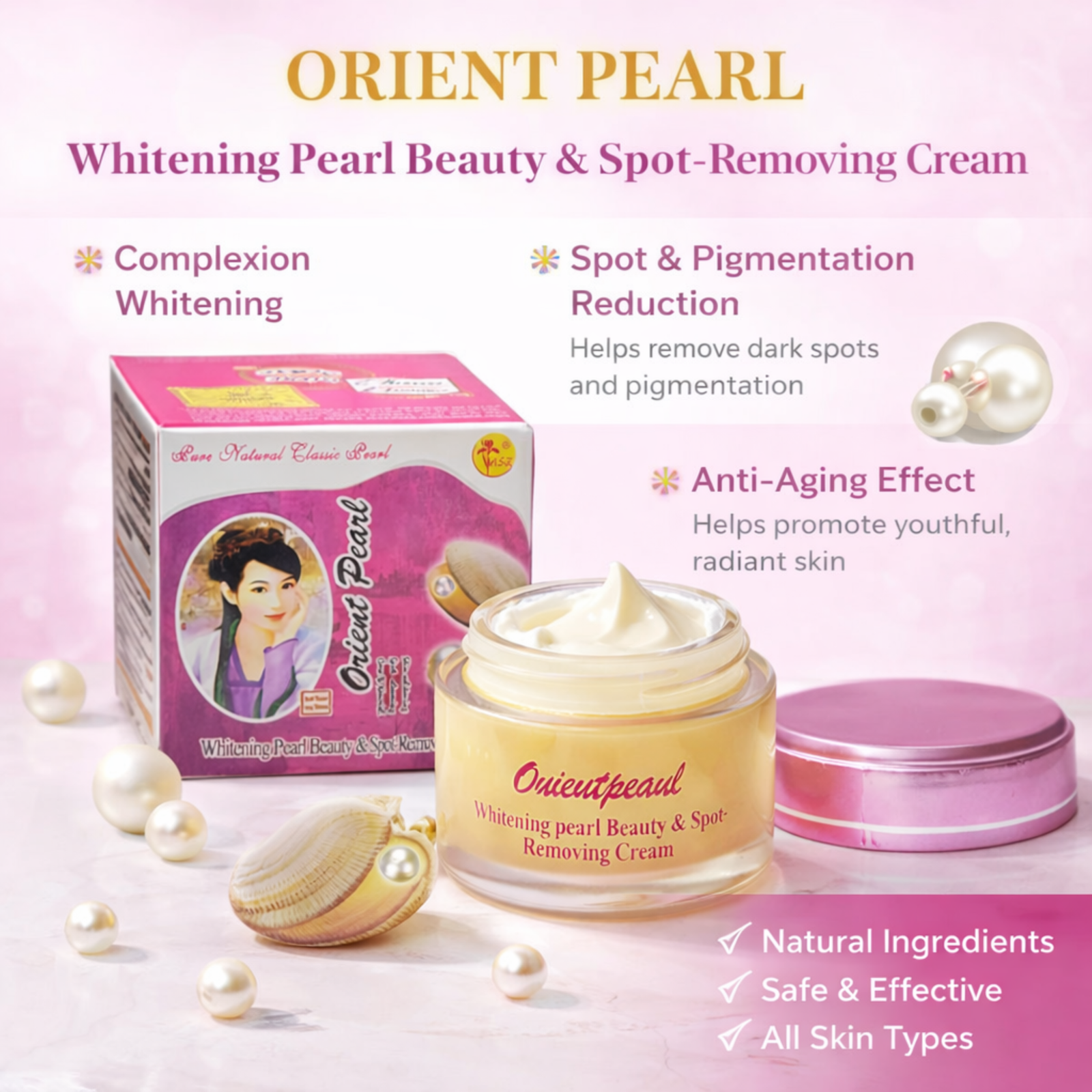 Orient Pearl Whitening Cream 5g | Pearl Beauty & Spot Care Face Cream