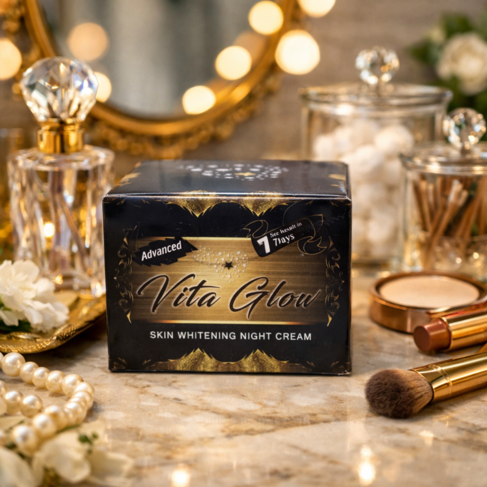 Vita Glow Advance Skin Whitening Night Cream 30g | Overnight Face Care Cream