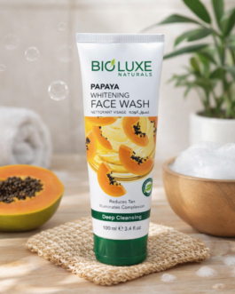 Bioluxe Naturals Papaya Face Wash | Deep Cleansing Facial Cleanser for Daily Use – 100ml