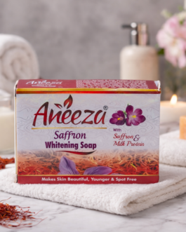 Aneeza Saffron Whitening Soap 100g with Milk Protein for Daily Skin Care