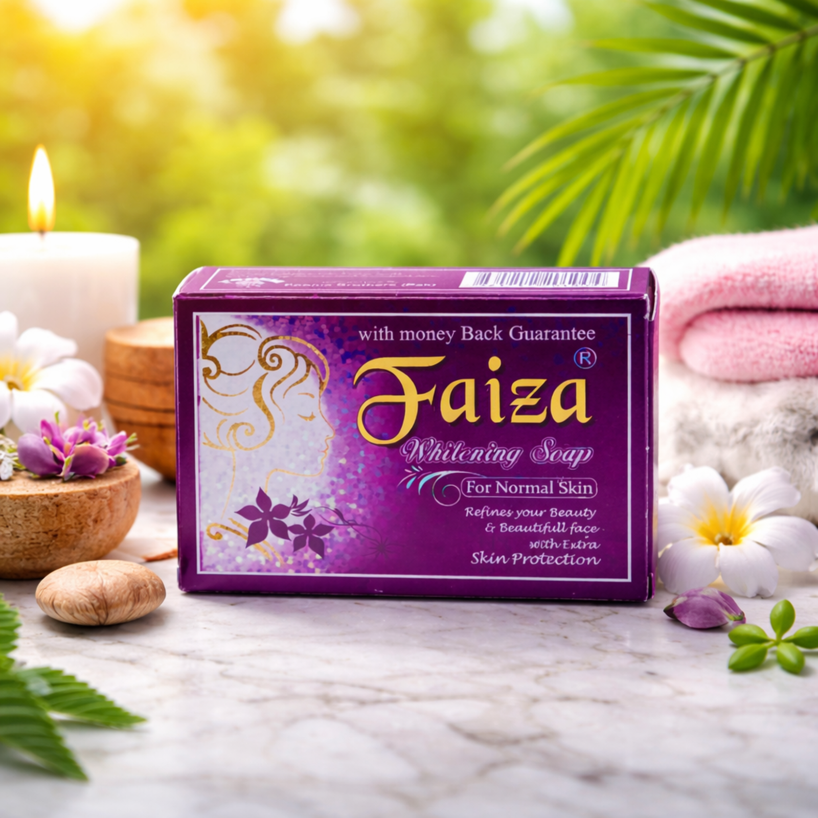 Faiza Whitening Soap for Normal Skin 100g | Daily Cleansing Beauty Bath Soap with Skin Protection