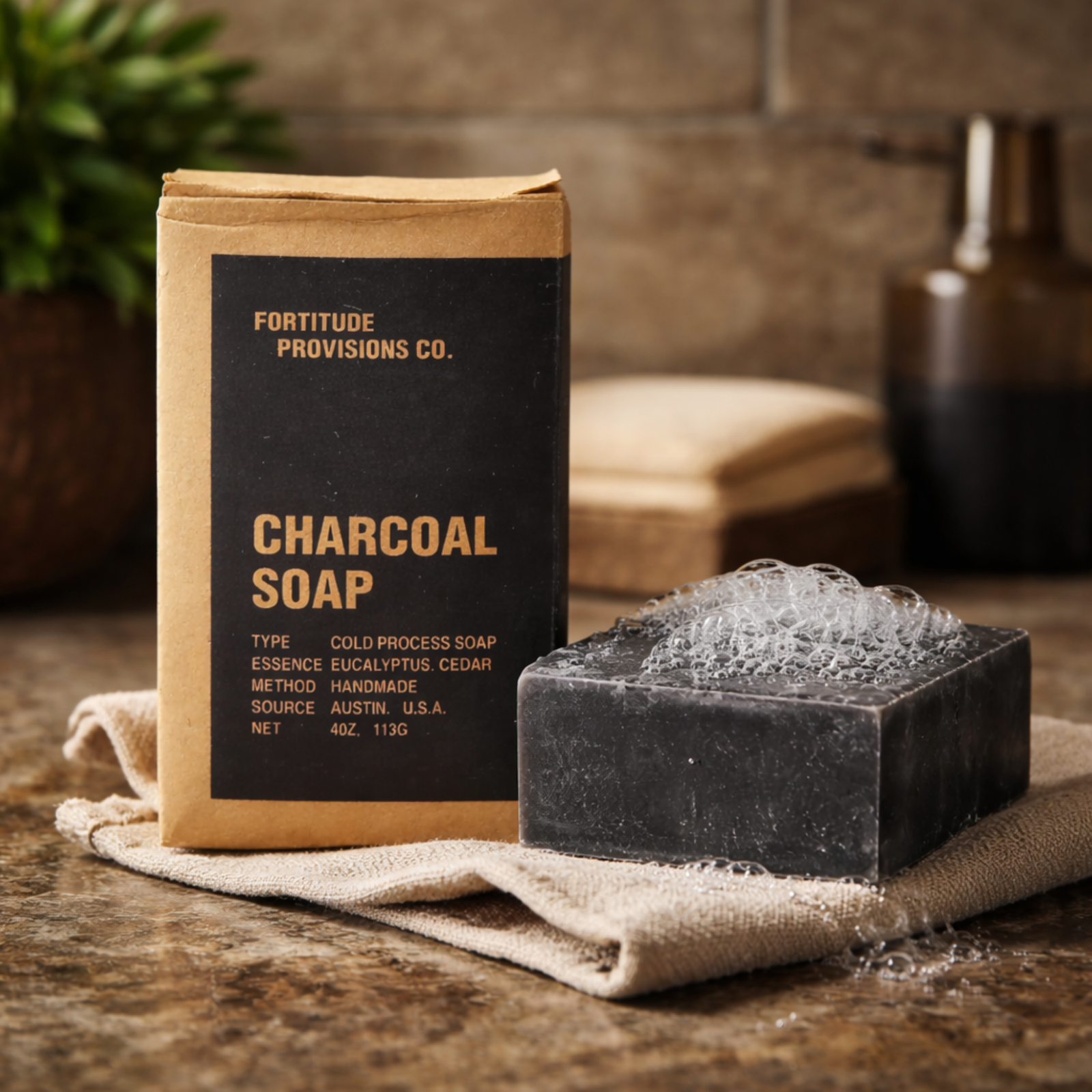 Fortitude Provisions Co. Charcoal Soap 113G ( imported )