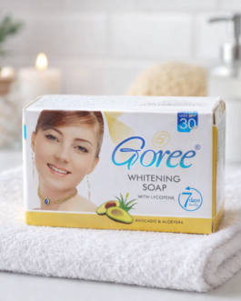 Goree Whitening Soap 100g with Lycopene, Avocado & Aloe Vera | Daily Cleansing Soap with SPF 30