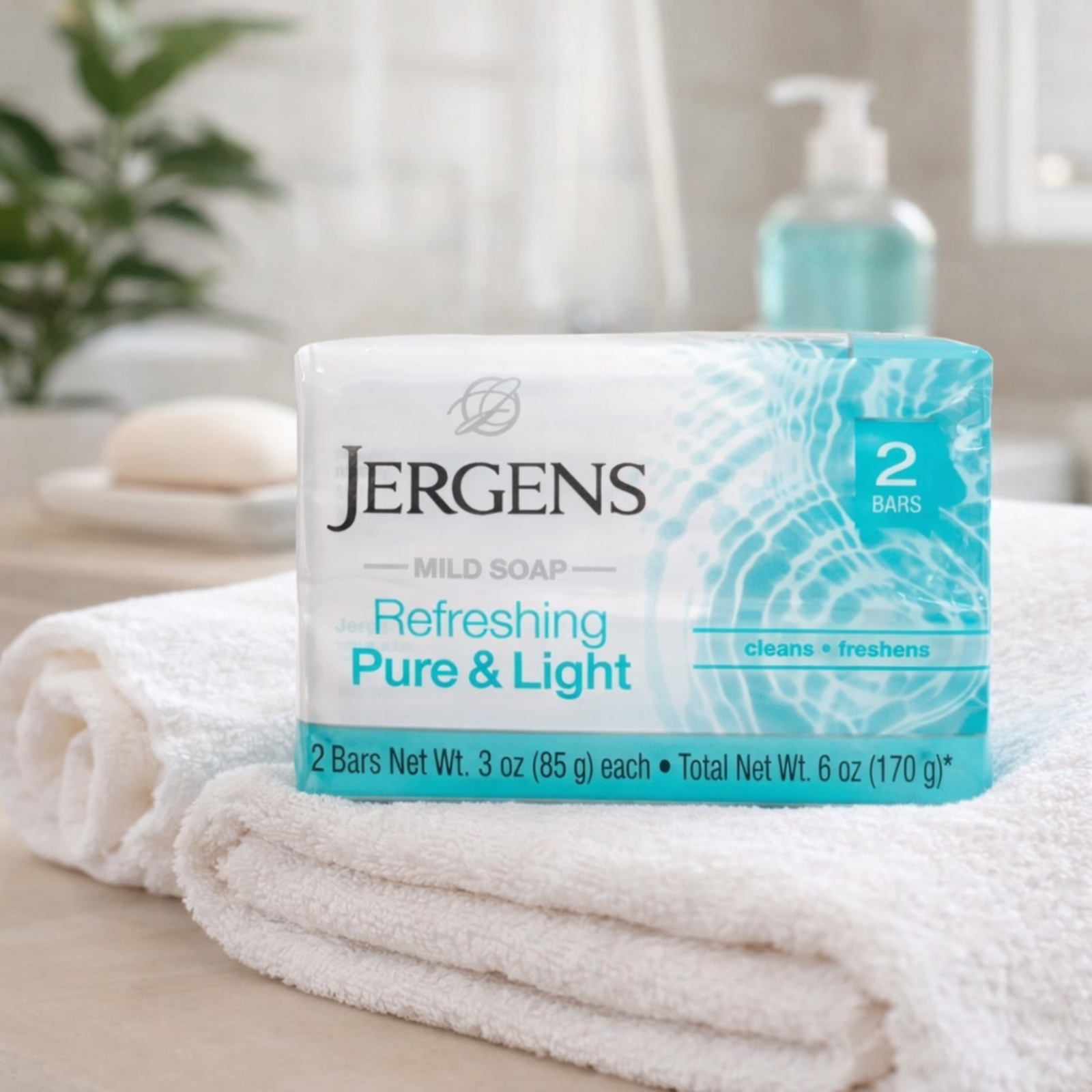 Jergens Refreshing Pure and Light Soap (2 Pack of 85g)