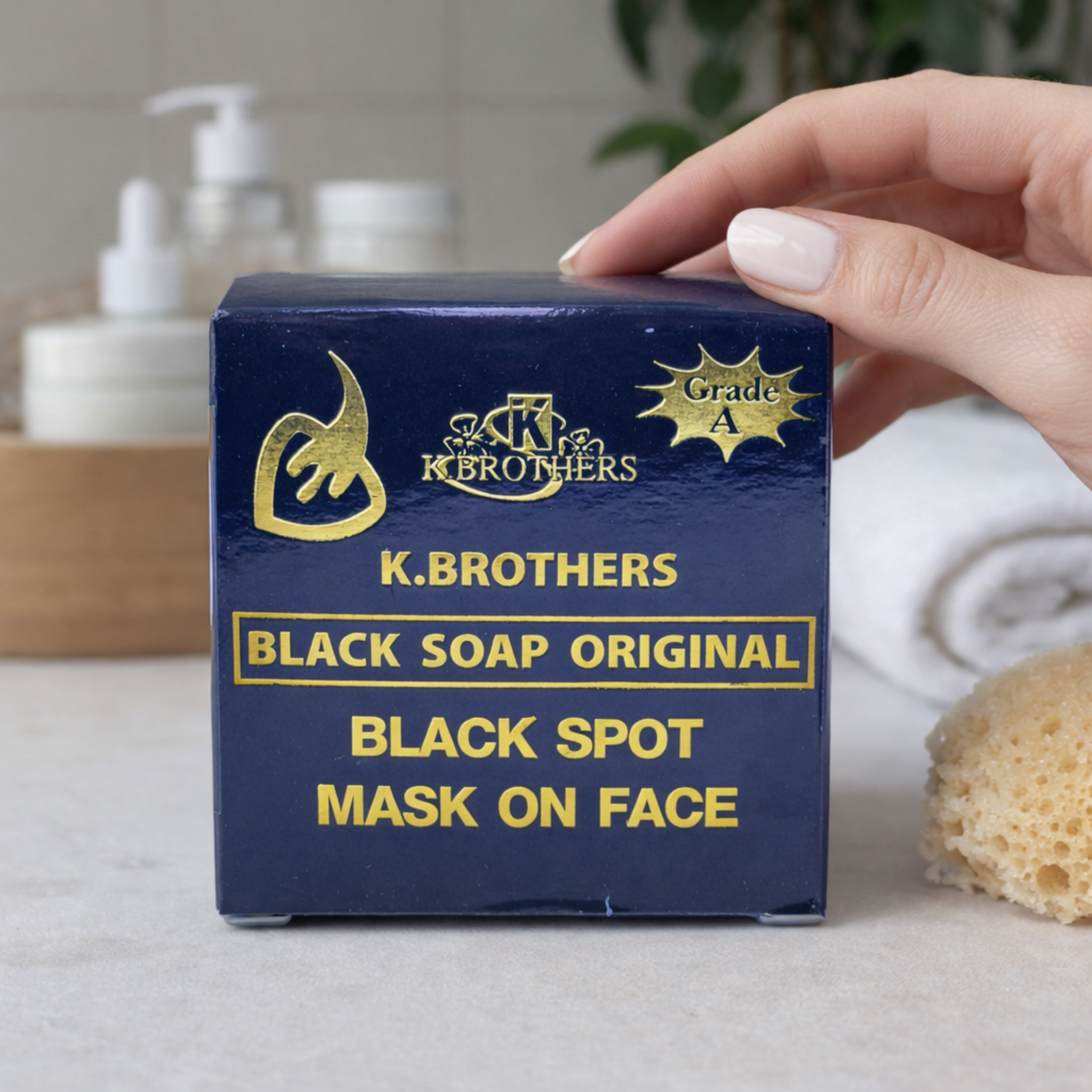 K Brothers Black Soap Original for Black Spot Mask on Face | Grade A Soap Bar 50g