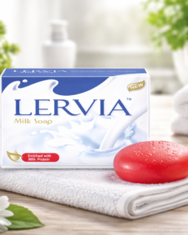 Lervia Milk Soap Enriched with Milk Protein 90g | Daily Bathing Soap with Milk Extract